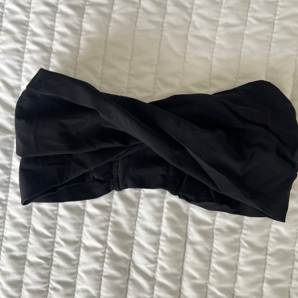 Lululemon Black Twist Headband Wide Stretch Athletic Yoga Hair Accessory - Picture 3 of 3